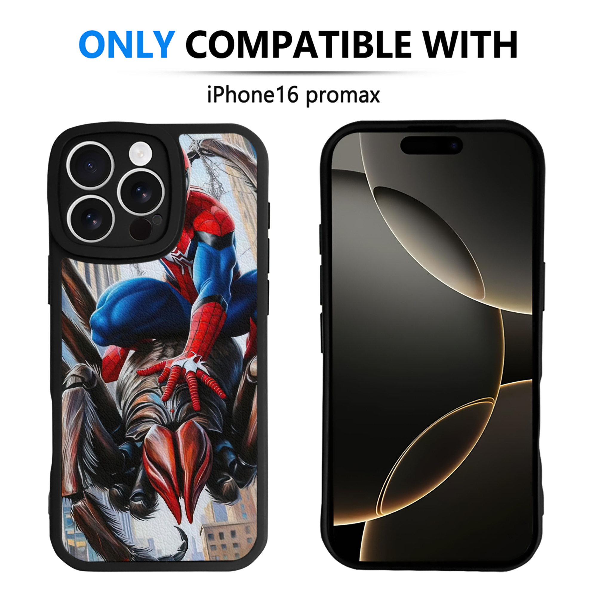 Spider Man スパイダーマン 【iPhone 16シリーズ対応】シリコンスマホケース（レザー調） 材質：シリコン